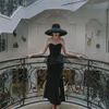 Chapeaux à larges bords 01904-HH8122 hiver chaud laine Catwalk modèle vent bord modèle spectacle Hepburn Style dame casquette de soleil femmes chapeau d'extérieur P230327