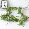 Decoratieve bloemen 150 cm kunstmatige eucalyptus wijnstokken muur hangende planten valse boom plastic bladeren rattan nep slinger voor huishuwelijk