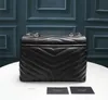 LOULOU modne kopertówki Crossbody moda damska torebka podróżna torebka luksusowy projektant męskie portfele prawdziwej skóry klapa dużego ciężaru łańcuszek list torba rozdymka pasek na ramię