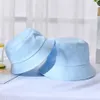 Breda brimhattar premium Ny unisex hink hattar kvinnor solskyddsmedel cap hatt män ren färg sunbonnet fedoras utomhus fiskare hatt strand cap g230224