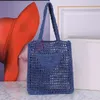 Rafia Straw Beach Bag Yaz Kadınları Erkek Dövme Çanta Debriyaj Tote Crossbody Seyahat Moda Çantaları Omuz Çantaları