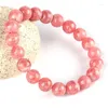 Strand Natural Rhodochrosite Armband Pink Ornament grossist