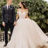 Abiti da sposa bianchi Abiti da sposa avorio Champagne A Line Sweetheart senza maniche Corte dei treni Tulle Plus Size Custom Lace Up Zipper Pleat