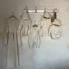 Vestidos de menina 1-6y bebê de verão roupas crianças vestidos coreano fofo algodão de renda de algodão princesa