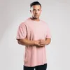 Men's T-Shirts large-type Men Loose T-shirt cotton Casual Sporting Oversized Tee Shirt Gym Running Streetwear Fitness Sports clothing 230225