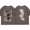 Camisetas de hombre Jujutsu Kaisen Maki Zenin camiseta clásica para hombres mujeres moda de gran tamaño de algodón de manga corta camiseta pareja negro