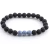 Charm Bracelets 11 Colors Lava 8mm Stone Beads Volcano Natural Bracelet Beaded Bead Jewelry For Men Women Health Yoga