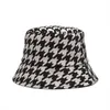 Large Brim Chapeaux 2022 Mode Pied De Poule Plaid Seau Chapeaux Pour Femmes Hommes Coton Pêcheur Soleil Protection D'été Chapeaux Hip Hop Street Cap G230224