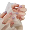 Valse nagels 24 -stcs aquamarine kat van oogslijtage lange paragraaf mode manicure patch bespaar tijd draagbare lijm nagel zg