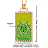 Pendant Necklaces European And American Exaggerated Jewelry Rectangle Enamel Lion Hip Hop Simple Necklace Banquet Accessories