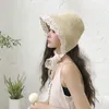 Stingy Brim Hats Retro Small Fresh Lace Straw Hat Female Summer Seaside Holiday Sun Shade Beach Can Be Matched With Parent-child