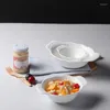 ceramic binaural soup bowl