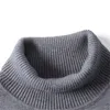 Men's T-Shirts Winter Turtleneck Thick Mens Sweaters Casual Turtle Neck Solid Color Quality Warm Slim Turtleneck Sweaters Pullover Men 230225