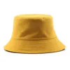 Wide Brim Hats Sleckton % Cotton Bucket Hat Women and 남성을위한 면밀한 파나마 모자 Summer Sun Caps Solid Double Sided Fisherman Hat Unisex G230224