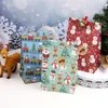 Geschenkomschakeling 10 stks Kerst Candy Cookie Bags Multi Type kleurrijke cadeaus Bag 2023 Noel Party Supplies Merry Xmas Crafts Navidad Decoratie