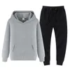 Männer Trainingsanzüge Männer Hoodies Braun Sweatshirt Sets Winter Fleece Trainingsanzug Frauen Anzug Casual Jogger Mode Marke Pullover Schwarz Sport Set Z0224