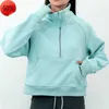 Women's Tracksuits Yoga Sweatshirt Scuba Full Half Zip Hoody Hoodies Outdoor Leisure Sweatshirts Gym Clothes Women lu-Tops Workout Fitness Thick without hoody9