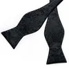 Neck Ties New Arrival Bow Ties For Men Silk Bowties Cufflinks Handkerchief Set For Party Wedding Suit Accessories Man Tie Golden Brooch J230225