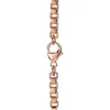 Cadena de eslabones Runda Pulsera de cadena de caja de acero inoxidable para hombres y mujeres Joyas de oro rosa G230222