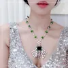 Pendant Necklaces High-end Fashion Grand Lady Banquet Friend Necklace Women Green Party Light Decoration Online Celebrit PendantsPendant