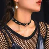 Choker Necklace For Women Personality Halloween Collar Chain Sweet Cool Black PU Gothic Bridesmaid Gifts