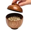 Bowls Rice Bowl Japanese Style With Lid Dishwasher Safe Container Tableware Salad Soup Snack Wooden Kitchen Supplies