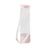 Present Wrap Flower Wrapping Present Box PVC Transparent Cylinder Single Rose Bouquet Case For Valentine's Day Födelsedag Floral Packaging 667A J230224