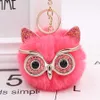 H￥rbollh￤nge Key Chains Gretel Owl Plush Key Ring Imitation Rabbit Hair Ball Bag Pendant P￤lsbil Pendant