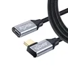 Consume Electronics 2PCs/Lot 1M USB 3.1 Typ C Gen2 Kabel 5A 100W 10 Gbps 4K 60 Hz HD wideo dla Mac Book Pro Pro USB C Mężczyzna do kobiety 90 stopni przedłużacza linia przedłużenia