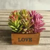 Decorative Flowers 9pcs Artificial Plants Succulent Lotus Floral Foliage Fake Lifelike Faux Table Garden Kitchen Home Decor