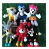 28 cm Nowe przybycie Sonic The Hedgehog Tails Knuckles Echidna Pchaszone zwierzęta Plush Toys Prezent