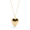 Pendant Necklaces Magic Ikery Simple Smooth Heart Can Open Necklace Floating Locket Po Jewelry For Women Party YT-A369