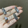 False Nails 4PCS Fashion Punk Finger Nail Rings Women Adjustable Opening Ring Fingernail Protective Jewelry