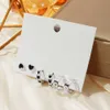 Charm VKME Black Heart Stud Earrings for Women Trendy Silver Color Bear Earrings 2022 Teens Korean Girls Fashion Jewelry Accessories G230225