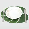 Dekorativa blommor 35x29cm stora konstgjorda tropiska palmblad för Hawaiian Luau Party Beach Theme Wedding Table Decoration Simulation