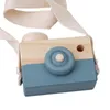 Toy Cameras Wooden Camera Toys Cute Nordic Hanging Kids Toy Gift Room Decor Furnishing Articles Wooden Toys For Kid 10*8*5.5Cm 230225