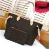 Kadın çantası Tasarımcı çanta çanta Tote Kadın cüzdan Moda Deri haberci eski çiçek Kahverengi kafes Kız omuz Bayan Çantaları Yüksek Kapasiteli Kompozit Alışveriş poşetleri
