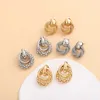 Charm New Fashion Braided Dangle Earrings for Women Gold Color Metal Drop Wrap Punk Personality Female Jewelry oorbellen voor vrouwen G230225