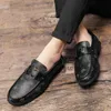 Luxuriöse Herrenschuhe, Designer-Loafer, Leder, modisch, klassisch, bequem, Frühling und Herbst, Slip-on-Schuhe, Einfachheit, runde Zehenpartie, Outdoor-Schuh