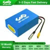 UK Stock Ebike Battery Pack 36V 48V 52V 60V 72V 25Ah 20Ah 3000W 2000W 1500W 1000W Motorcycle/Trikes/Bicycle Waterproof Battery