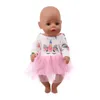 Wholesale Doll Apparel Clothes Unicorn Kitty Dress Fit 18 Inch 43 CM Reborn New Born Baby American Girl Diy Toy