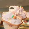 Sandaler Summer Baby Shoes Girls Princess Sandaler Skydd Toe Fashion Sandaler med ljudet 02 år Bebis Toddler Shoes Storlek 1519 Z0225