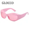 نظارة شمسية كبيرة الحجم الوردي Y2K نظارات الشمس الفاخرة مصممة العلامة التجارية الشرير رياضة ركوب الدراجات حول النظارات الشمسية النساء 2000s الرجال نظارات النظارات G230225