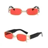 Zonnebril van hoge kwaliteit voor mannen en vrouwen mode retro klein frame nobele zonnebril buiten rijden reizen strand strand metalen zonnebrillen