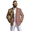 Vêtements ethniques Design moderne Vestes de costume pour hommes 2 couleurs Mélange imprimé africain Mâle Patchwork Blazers Nigérian Mode Mariage Tenue