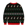 Suéteres masculinos Mulheres Mulheres Ugly Christmas Sweater 3d Tree Gifts Bats Impresso Festas de férias engraçadas Selto de casal de casal de casal de natal