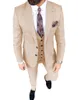 Herrdräkter Blazers Three-Piece Classic British Plaid Suit Formal Outwear för Workingmen's