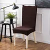 Tampa de cadeira de cor sólida malha grossa simples capa universal el restaurante cenário elástico almofada de assento elástico