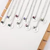 Pendant Necklaces Stainless Steel 12 Constellations Birthstone Necklace For Women Goth Charm Choker Chain Jewelry Dz267