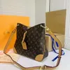 5A qualité sac à bandoulière Vintage Print femmes Odeon Totes marron plaid sacs à bandoulière Designer sacs à main mode Messenger sac HOBO sac à main pochette en cuir véritable